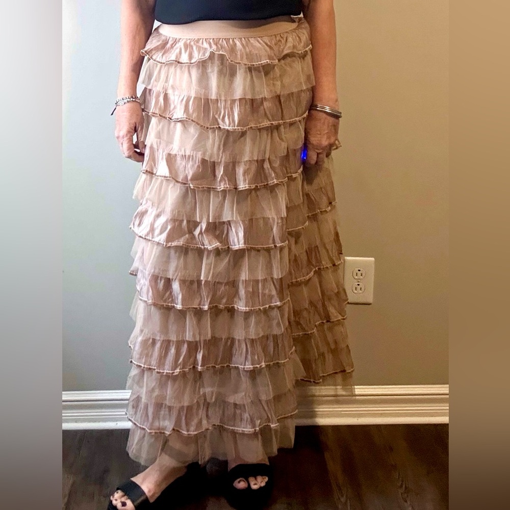 Tiered Tan Skirt